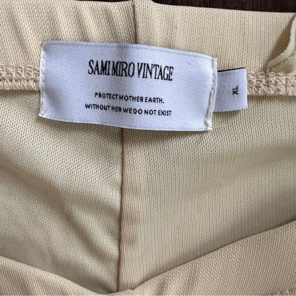 Sami Miro Vintage Asymmetric Pants in Nude – Size XL - Picture 8 of 9